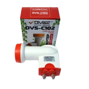 Конвертор Divisat DVS-C102 на 2 выхода круговой поляризации (Триколор, НТВ+)